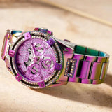 Guess Queen Multicolor Dial Multicolor Steel Strap Watch For Women - GW0464L4 Authentic Buy Shop Now
