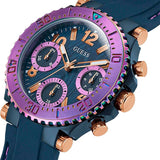 Guess Cosmic Multifunction Blue Dial Blue Silicone Strap Watch For Women - GW0466L2 Authentic Buy Shop Now