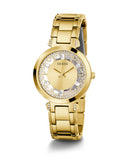 Guess Crystal Clear Analog Gold Dial Gold Steel Strap Watch for Women - GW0470L2 Authentic Buy Shop Now