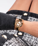 Guess Crystal Clear Analog Gold Dial Gold Steel Strap Watch for Women - GW0470L2 Authentic Buy Shop Now