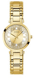 Guess Crystal Clear Analog Gold Dial Gold Steel Strap Watch for Women - GW0470L2 Authentic Buy Shop Now