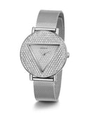 Guess Iconic Diamonds Silver Dial Silver Mesh Bracelet Watch For Women - GW0477L1 Authentic Buy Shop Now