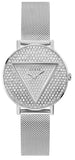 Guess Iconic Diamonds Silver Dial Silver Mesh Bracelet Watch For Women - GW0477L1 Authentic Buy Shop Now