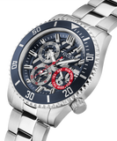Guess Axle Multifunction Black Dial Silver Steel Strap Watch For Men - GW0488G1 Authentic Buy Shop Now