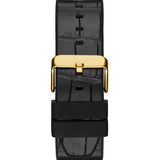 Guess Edge Chronograph Green Dial Black Leather Strap Watch For Men - GW0492G3 Authentic Buy Shop Now