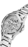 Guess King Quartz Silver Dial Silver Steel Strap Watch For Men - GW0497G1 Authentic Buy Shop Now