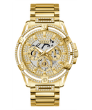 Guess Queen Quartz Gold Dial Gold Steel Strap Watch For Men - GW0497G2 Authentic Buy Shop Now