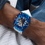 Guess Phoenix Multifunction Blue Dial White Rubber Strap Watch for Men - GW0499G6 Authentic Buy Shop Now