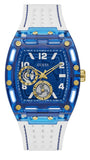 Guess Phoenix Analog Blue Dial White Silicone Strap Watch For Men - GE0499G6 Authentic Buy Shop Now