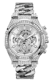 Guess King Quartz Silver Dial Silver Steel Strap Watch For Men - GW0497G1 Authentic Buy Shop Now