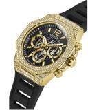Guess Momentum Chronograph Diamonds Black Dial Black Silicone Strap Watch For Men - GW0518G2 Authentic Buy Shop Now
