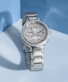 Guess Lily Quartz Silver Dial Silver Steel Strap Watch For Women - GW0528L1 Authentic Buy Shop Now