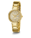 Guess Lily Quartz Gold Dial Gold Steel Strap Watch For Women - GW0528L2 Authentic Buy Shop Now