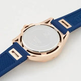 Guess Queen Quartz Crystals Rose Gold Dial Blue Silicone Strap Watch For Women - GW0536L5 Authentic Buy Shop Now
