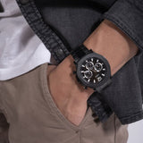 Guess Edge Chronograph Black Dial Black Steel Strap Watch For Men - GW0539G3 Authentic Buy Shop Now