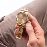 Guess Connoisseur Analog Gold Dial Gold Steel Strap Watch For Men - GW0542G2 Authentic Buy Shop Now