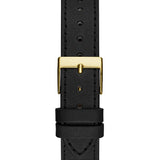 Guess Fame Quartz Gold Dial Black Leather Strap Watch For Women - GW0548L3 Authentic Buy Shop Now