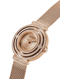 Guess Dream Crystals Rose Gold Dial Rose Gold Mesh Bracelet Watch For Women - GW0550L3 Authentic Buy Shop Now