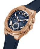 Guess Headline Multifunction Quartz Blue Dial Blue Silicone Strap Watch For Men - GW0571G2 Authentic Buy Shop Now