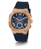 Guess Headline Multifunction Quartz Blue Dial Blue Silicone Strap Watch For Men - GW0571G2 Authentic Buy Shop Now