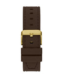 Guess Headline Chronograph Blue Dial Brown Silicone Strap Watch For Men - GW0571G5 Authentic Buy Shop Now