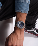 Guess Headliner Multifunction Blue Dial Silver Steel Strap Watch For Men - GW0572G1 Authentic Buy Shop Now