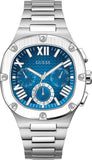 Guess Headliner Multifunction Blue Dial Silver Steel Strap Watch For Men - GW0572G1 Authentic Buy Shop Now