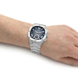 Guess Headliner Multifunction Blue Dial Silver Steel Strap Watch For Men - GW0572G1 Authentic Buy Shop Now