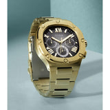 Guess Headliner Multifunction Black Dial Gold Steel Strap Watch For Men - GW0572G2 Authentic Buy Shop Now