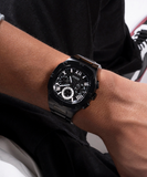 Guess Headliner Multifunction Black Dial Black Steel Strap Watch For Men - GW0572G3 Authentic Buy Shop Now
