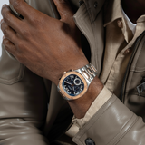 Guess Headliner Multifunction Blue Dial Two Tone Steel Strap Watch For Men - GW0572G4 Authentic Buy Shop Now