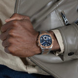 Guess Headliner Multifunction Blue Dial Two Tone Steel Strap Watch For Men - GW0572G4 Authentic Buy Shop Now