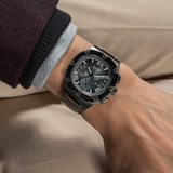 Guess Headliner Quartz Black Dial Grey Steel Strap Watch For Men - GW0572G5 Authentic Buy Shop Now