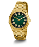Guess Asset Quartz Green Dial Gold Steel Strap Watch For Men - GW0575G2 Authentic Buy Shop Now