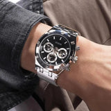 Guess Continental Quartz Black Dial Silver Mesh Strap Watch For Men - GW0582G1 Authentic Buy Shop Now