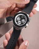 Guess Empire Chronograph Black Dial Black Silicon Strap Watch For Men - GW0583G1 Authentic Buy Shop Now