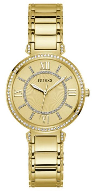 Guess Montage Quartz Gold Dial Gold Steel Strap Watch For Women - GW0588L1 Authentic Buy Shop Now