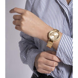 Guess Montage Quartz Gold Dial Gold Steel Strap Watch For Women - GW0588L1 Authentic Buy Shop Now