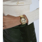 Guess Allara Quartz Gold Dial Gold Steel Strap Watch For Women - GW0604L2 Authentic Buy Shop Now
