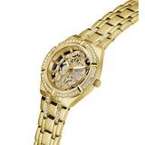 Guess Allara Quartz Gold Dial Gold Steel Strap Watch For Women - GW0604L2 Authentic Buy Shop Now