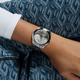 Guess Cubed Analog Silver Dial Silver Steel Strap Watch For Women - GW0606L1 Authentic Buy Shop Now