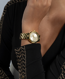 Guess Rumour Quartz Gold Dial Gold Steel Strap Watch For Women - GW0613L2 Authentic Buy Shop Now