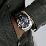 Guess Prodigy Chronograph Blue Dial Silver Steel Strap Watch For Men - GW0624G1 Authentic Buy Shop Now