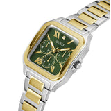 Guess Dress Chronograph Multifunction Green Dial Two Tone Steel Strap Watch For Men - GW0631G1 Authentic Buy Shop Now