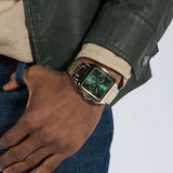 Guess Dress Chronograph Multifunction Green Dial Two Tone Steel Strap Watch For Men - GW0631G1 Authentic Buy Shop Now