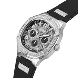 Guess Duke Crystals Black Dial Black Silicone Strap Watch For Men - GW0641G1 Authentic Buy Shop Now