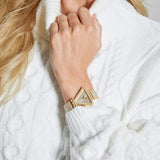 Guess Fame Crystals Gold Dial Gold Steel Strap Watch For Women - GW0644L2 Authentic Buy Shop Now