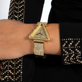 Guess Fame Crystals Gold Dial Gold Steel Strap Watch For Women - GW0644L2 Authentic Buy Shop Now