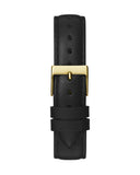 Guess Rumour Quartz Gold Dial Black Leather Strap Watch For Women - GW0689L2 Authentic Buy Shop Now