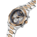 Guess Equity Multifunction Black Dial Two Tone Steel Strap Watch For Men - GW0703G4 Authentic Buy Shop Now